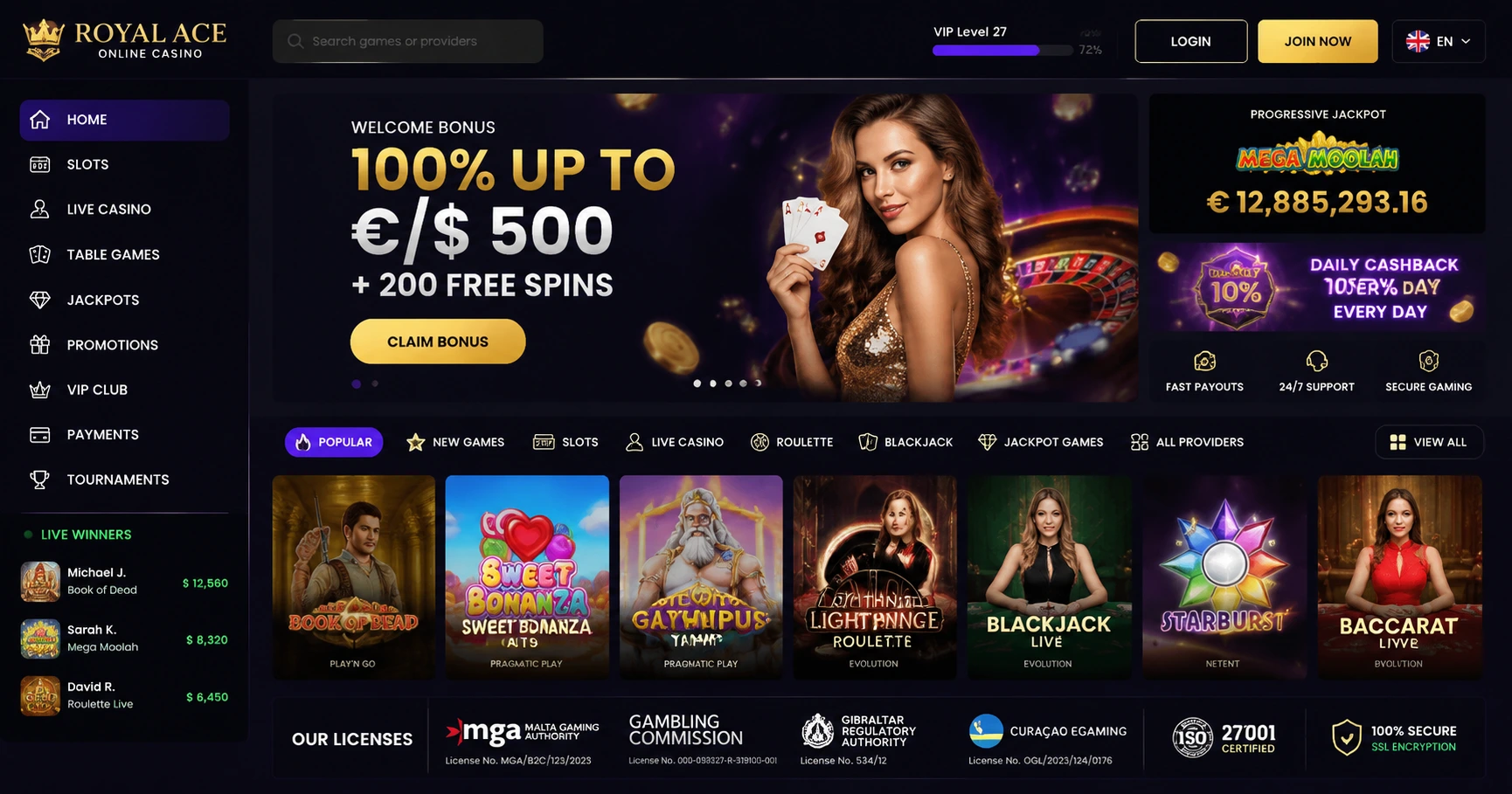 Istor ha Evezhiadennoù eus Jiliace Casino - image 2